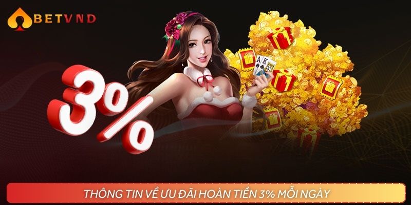 Thông tin đầy đủ về chương trình hoàn tiền 3% mỗi ngày